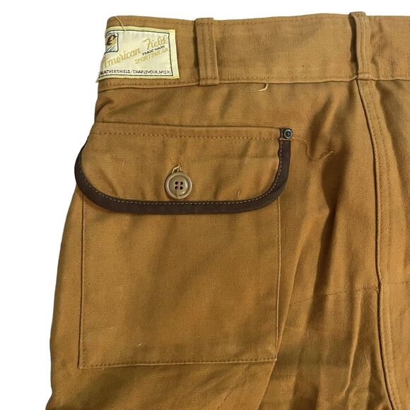 VTG American Field Hunting Pants Mens Size 38x30 Canvas Double Knee Gorpcore - Picture 3 of 9